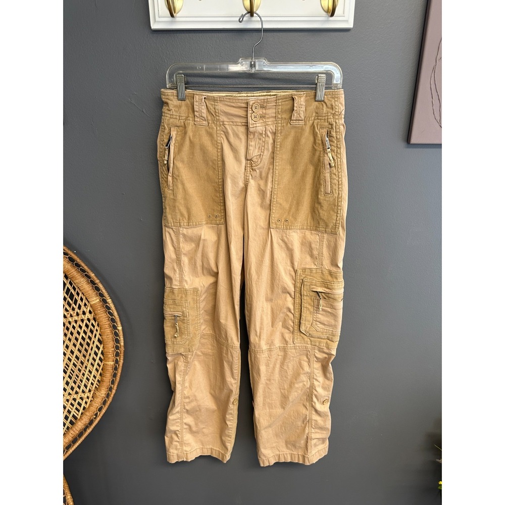VTG Abercrombie & Fitch Womens Size 2 Cargo Utility Paratrooper Corduroy Pants